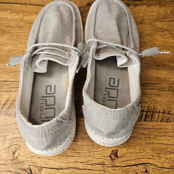 Hey Dude Wendy Mushroom Grey Slip on Sneaker shoe sz 8 womens - Picture 6 of 8